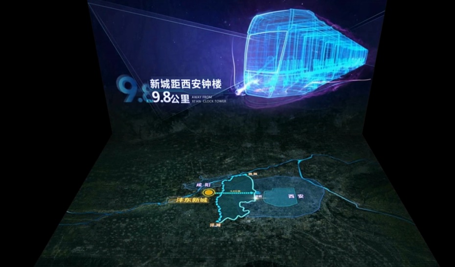 西咸新区沣东新城数字沙盘图片 西咸新区沣东新城数字沙盘图片