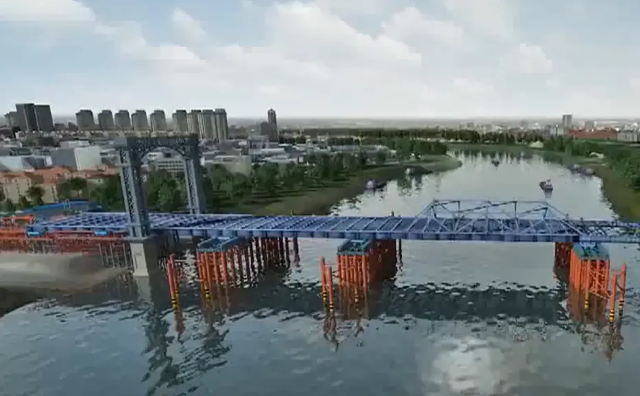江汉六桥-中建三局施工动画制作案例